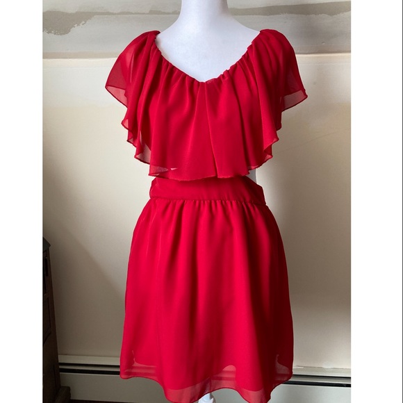 Wet seal Red Cut Out Mini dress size Small - Picture 1 of 4